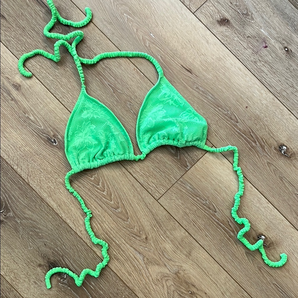 Aerie Neon Vibrant Green Bikini Top